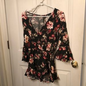 Flowered romper